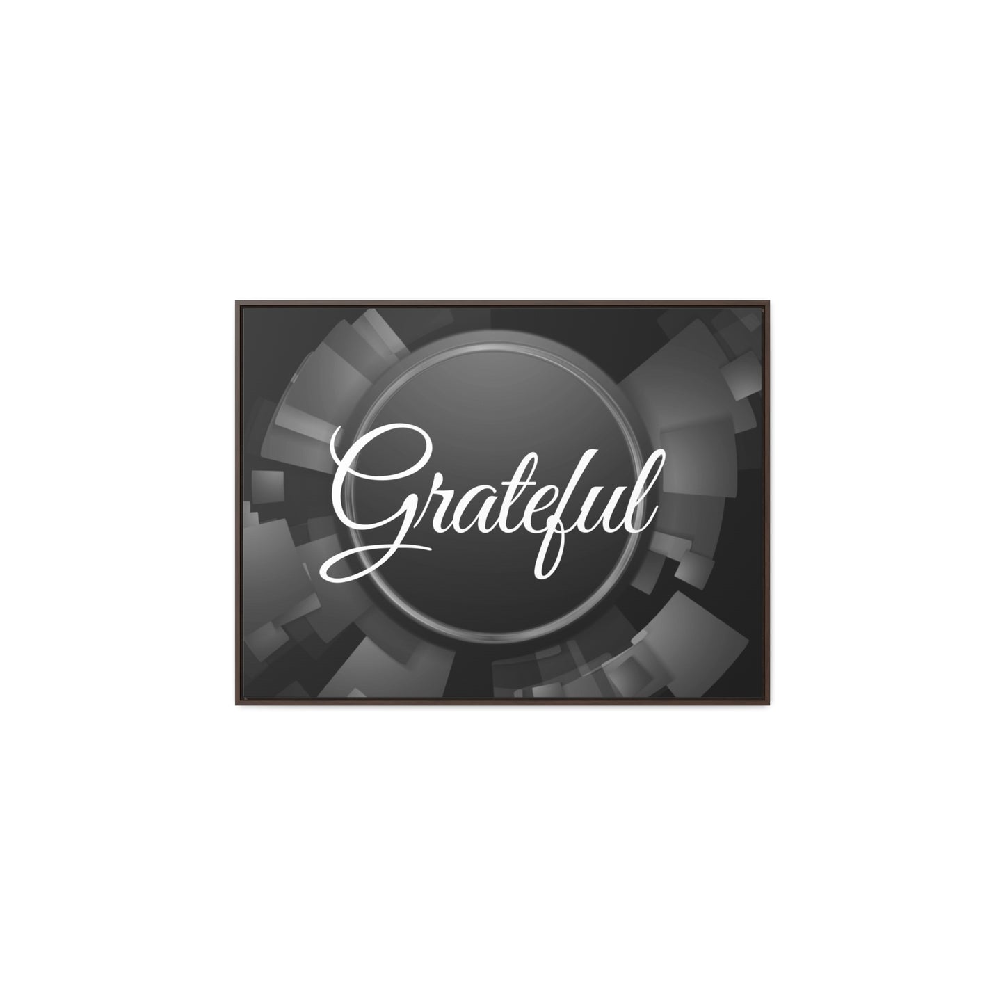 Christian Wall Art: Grateful (Floating Frame)