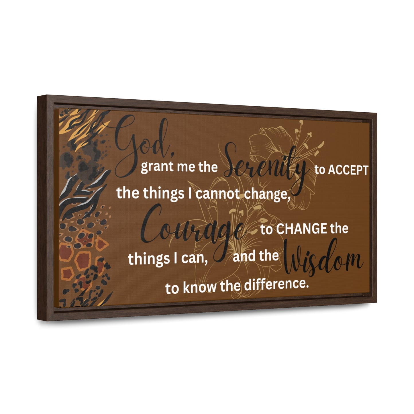 Christian Wall Art: Serenity Prayer (Floating Frame)