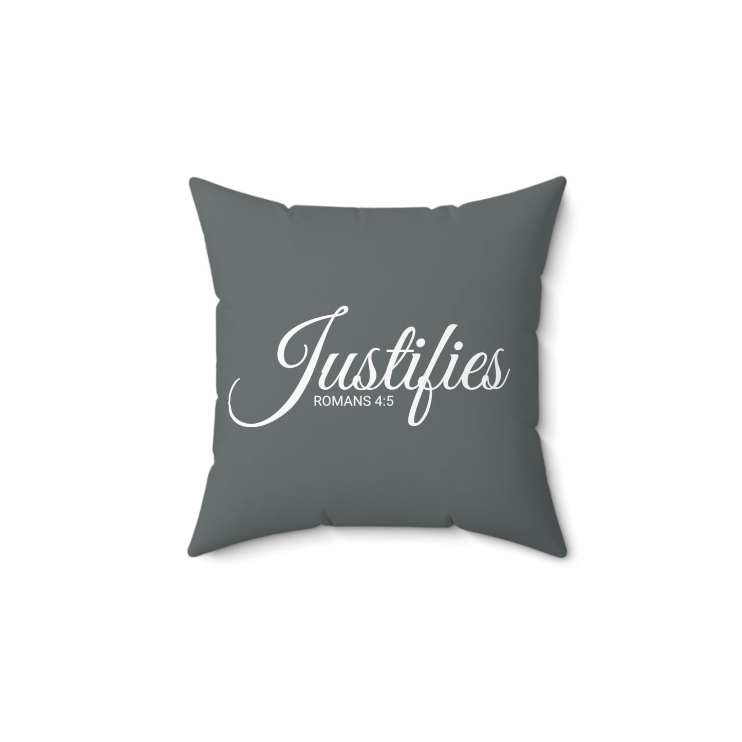 Scripture Justifies Romans 4:5 Bible Verse Pillow