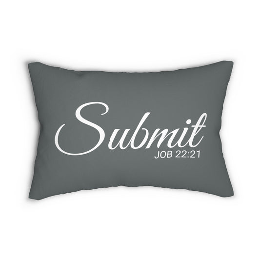 Scripture Submit Job 22:21 Bible Verse Accent Pillow