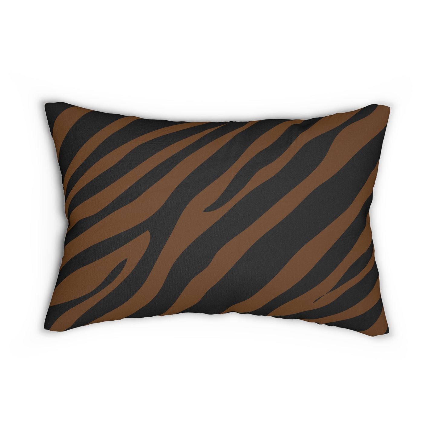 Zebra Print Brown Accent Pillow