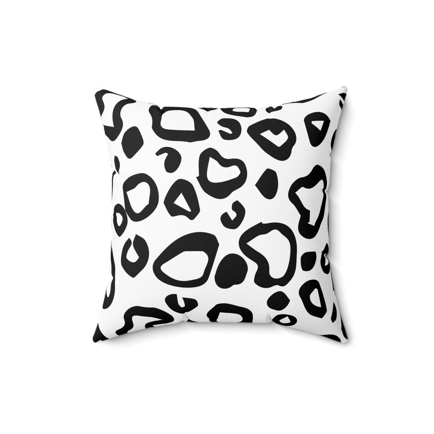 Leopard Print (Dual) White Throw Pillow