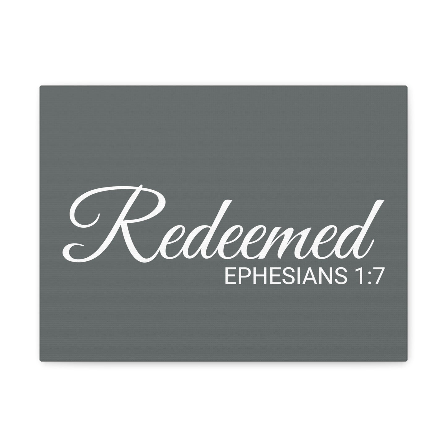 Christian Wall Art "Redeemed" Verse Ephesians 1:7 Ready to Hang Unframed
