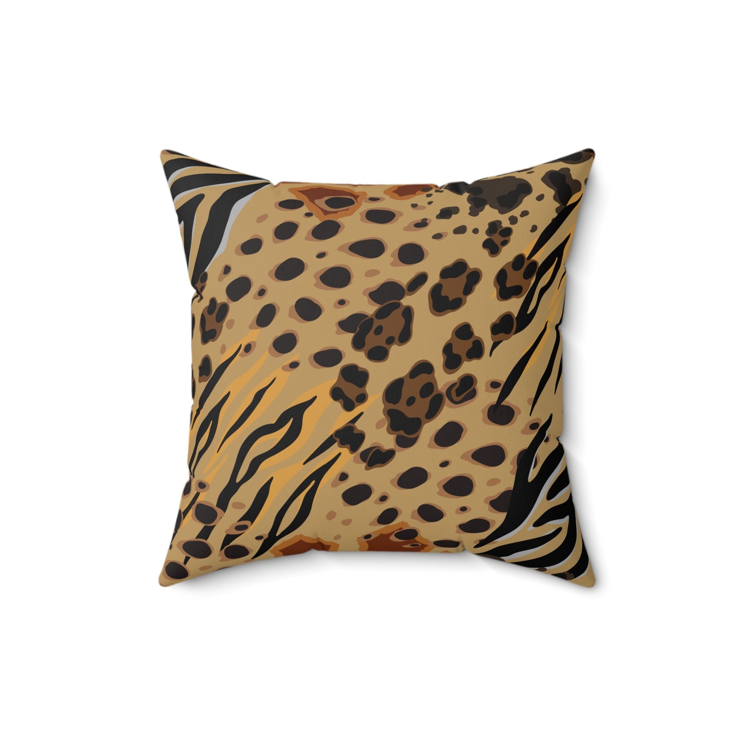 Animal Print Lt. Brown Throw Pillow