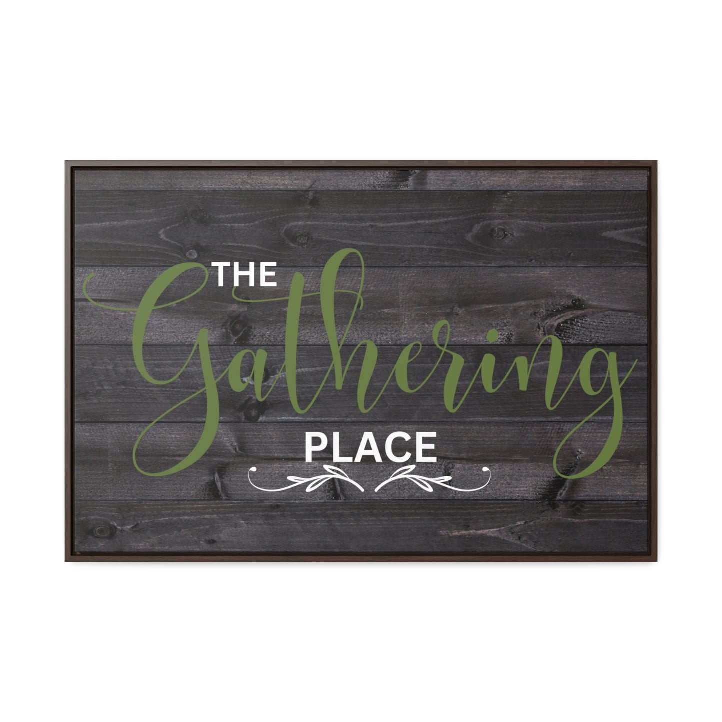 Christian Wall Art: The Gathering Place (Floating Frame)