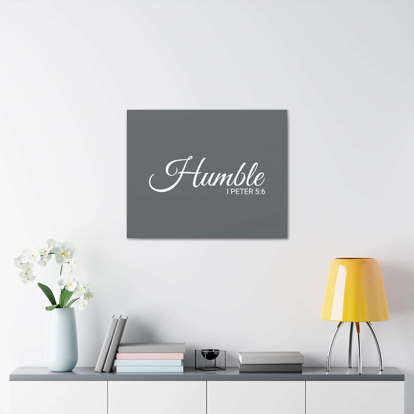 Christian Wall Art "Humble" Verse I Peter 5:6 Ready to Hang Unframed