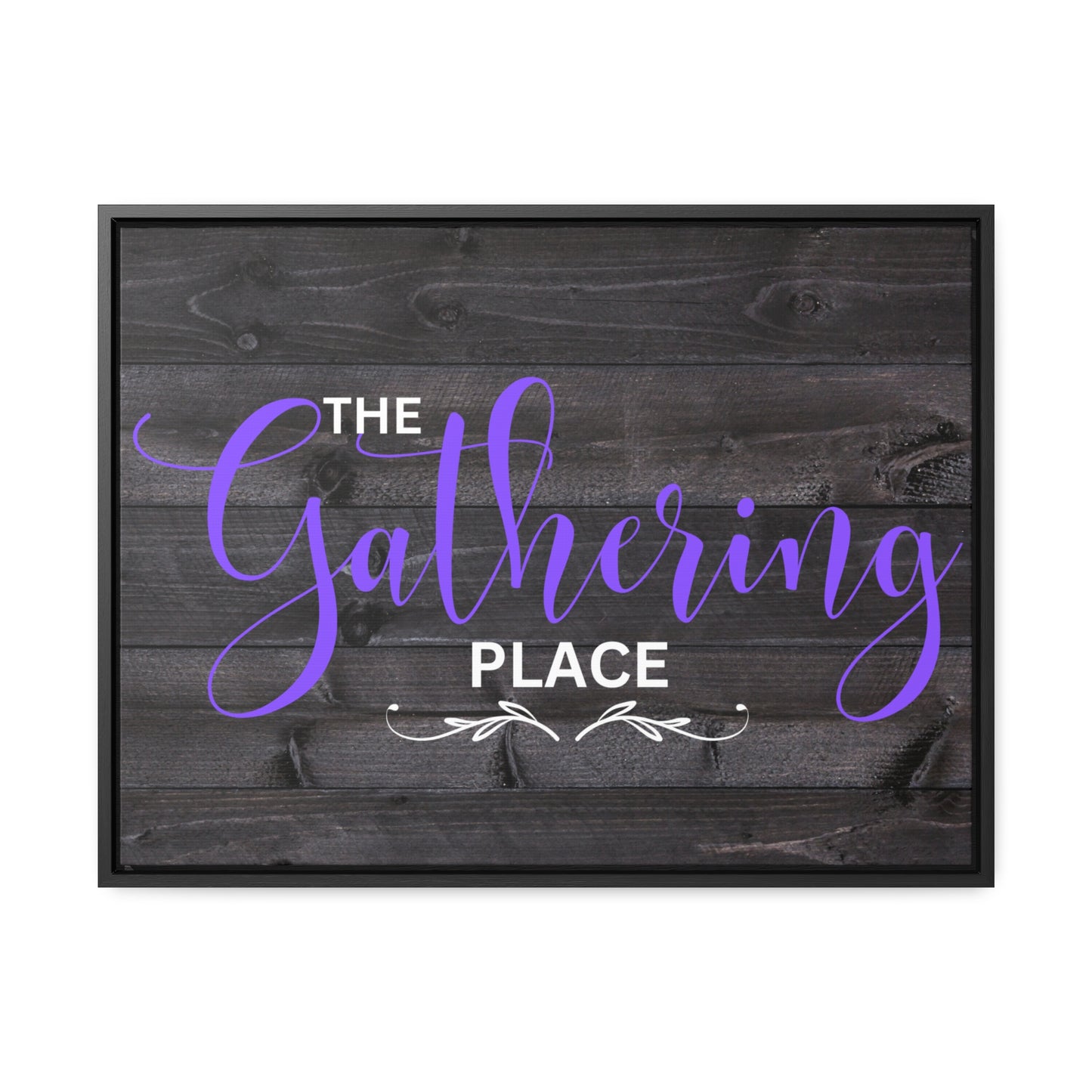 Christian Wall Art: The Gathering Place (Floating Frame)