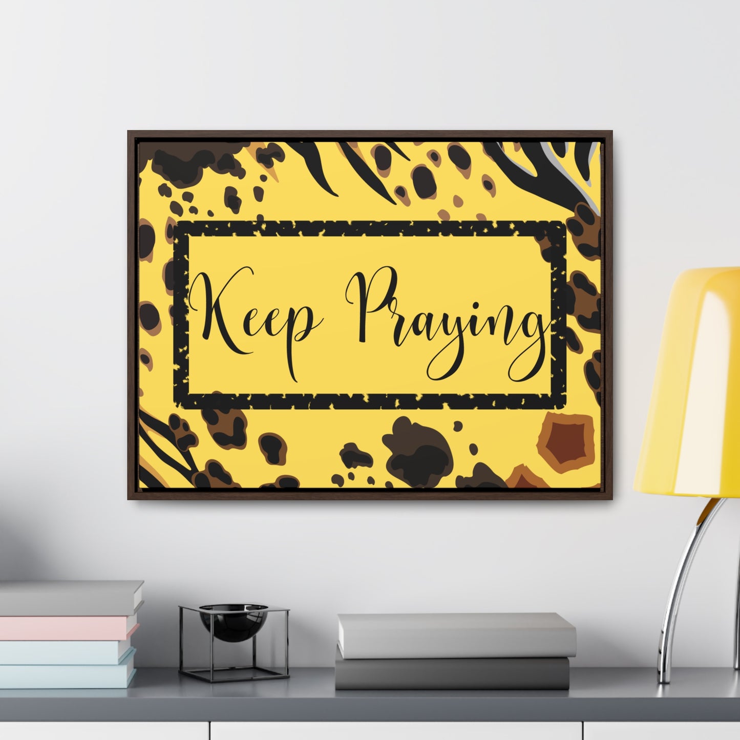 Christian Wall Art: Keep Praying (Floating Frame)