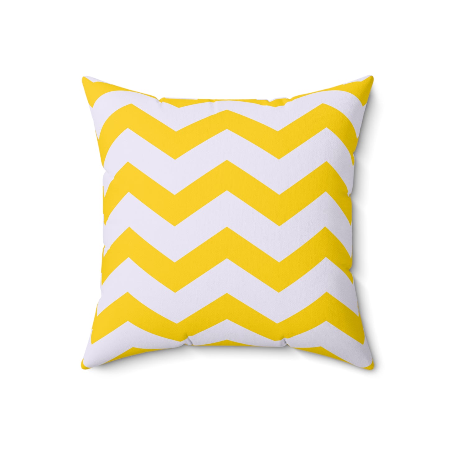 Chevron Yellow and White Throw Pillow