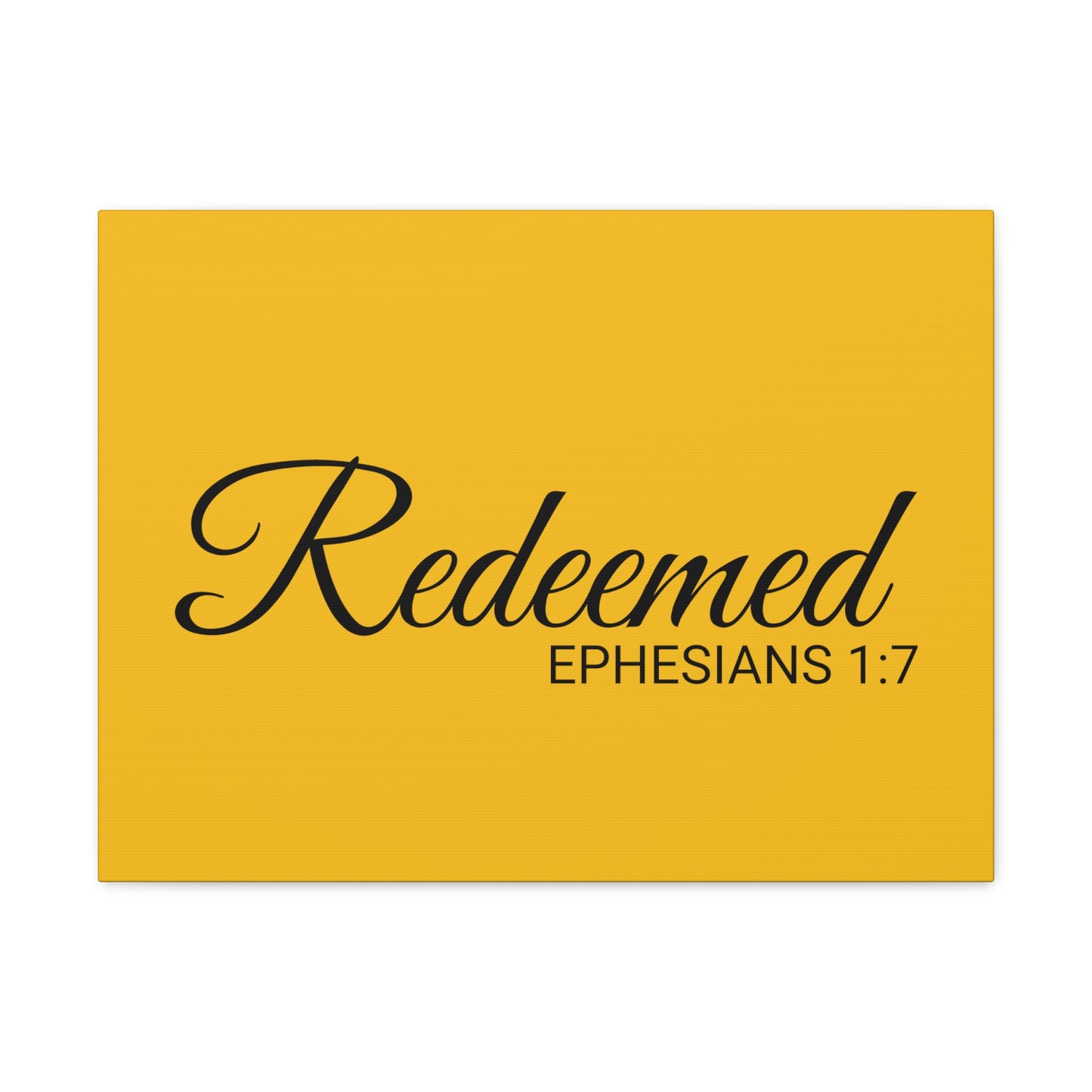 Christian Wall Art "Redeemed" Verse Ephesians 1:7 Ready to Hang Unframed