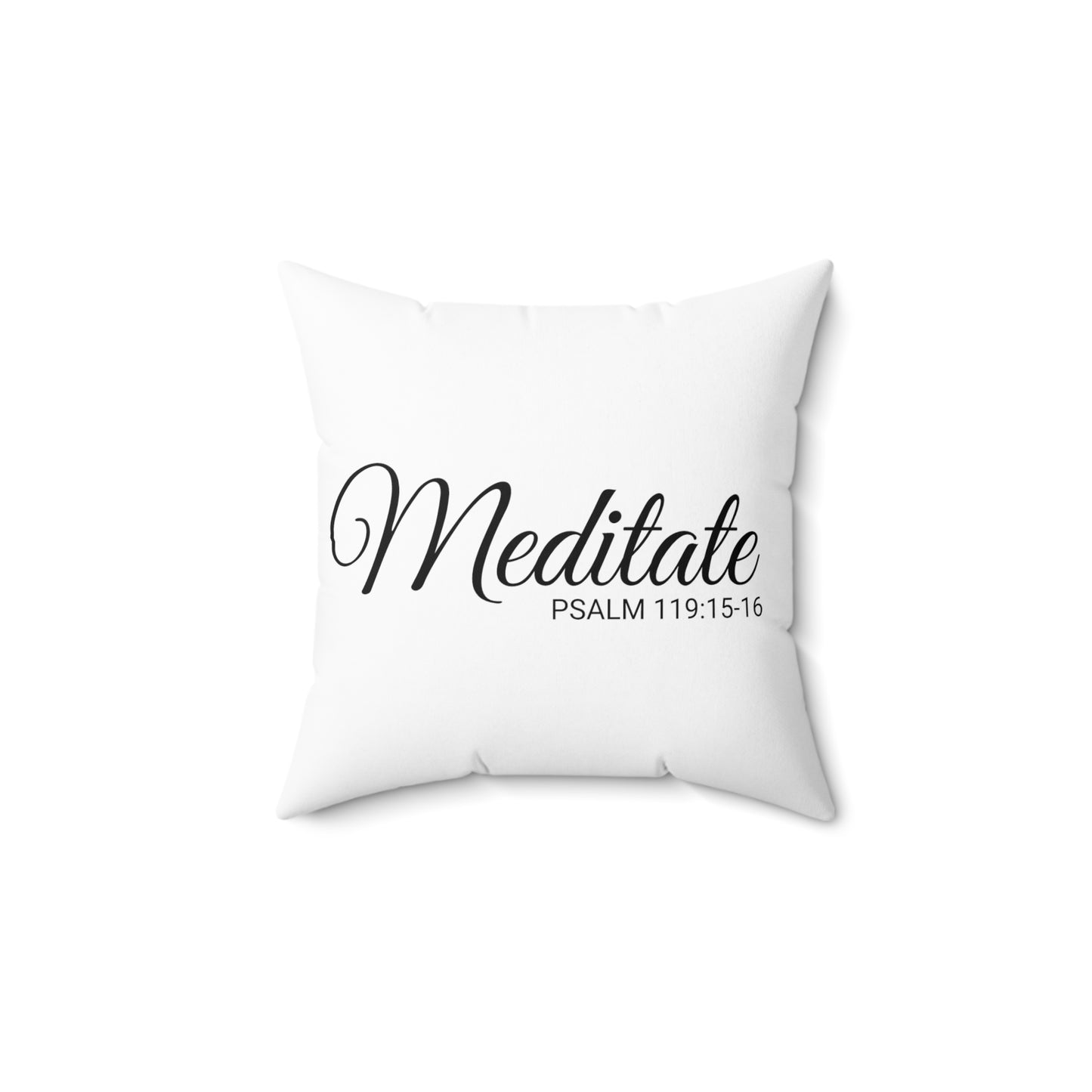 Scripture Meditate Psalm 119:15-16 Bible Verse Pillow