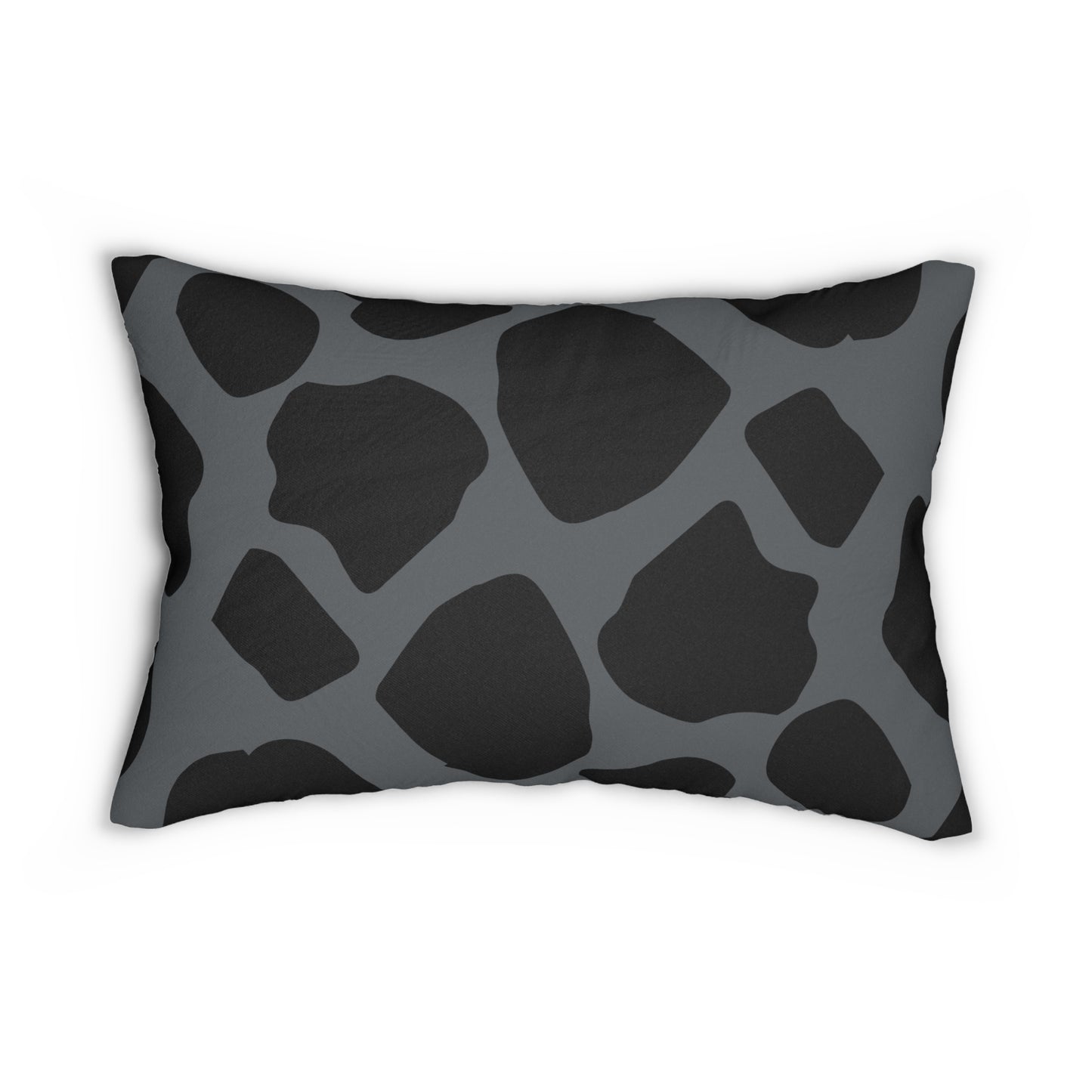 Cow Print Gray Accent Pillow