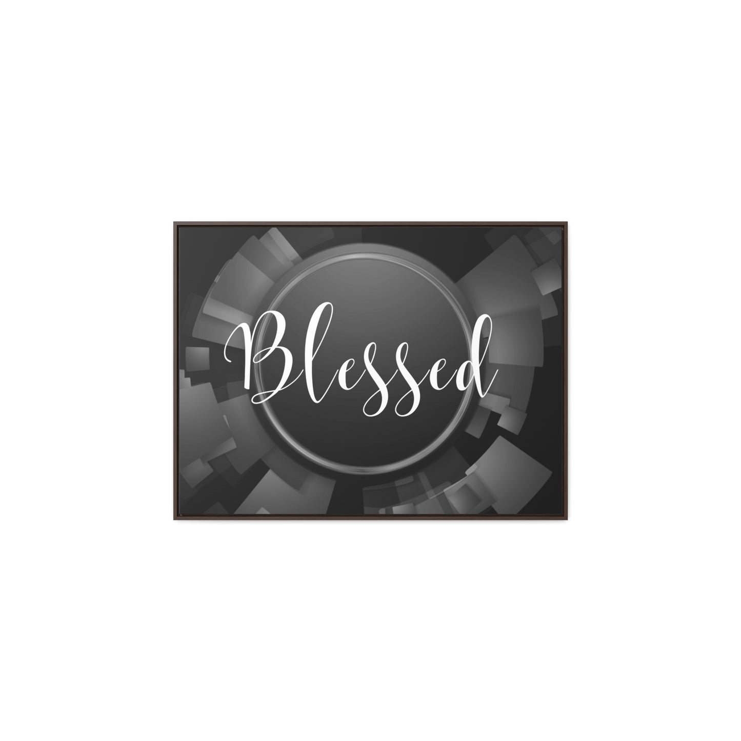 Christian Wall Art: Blessed (Floating Frame)