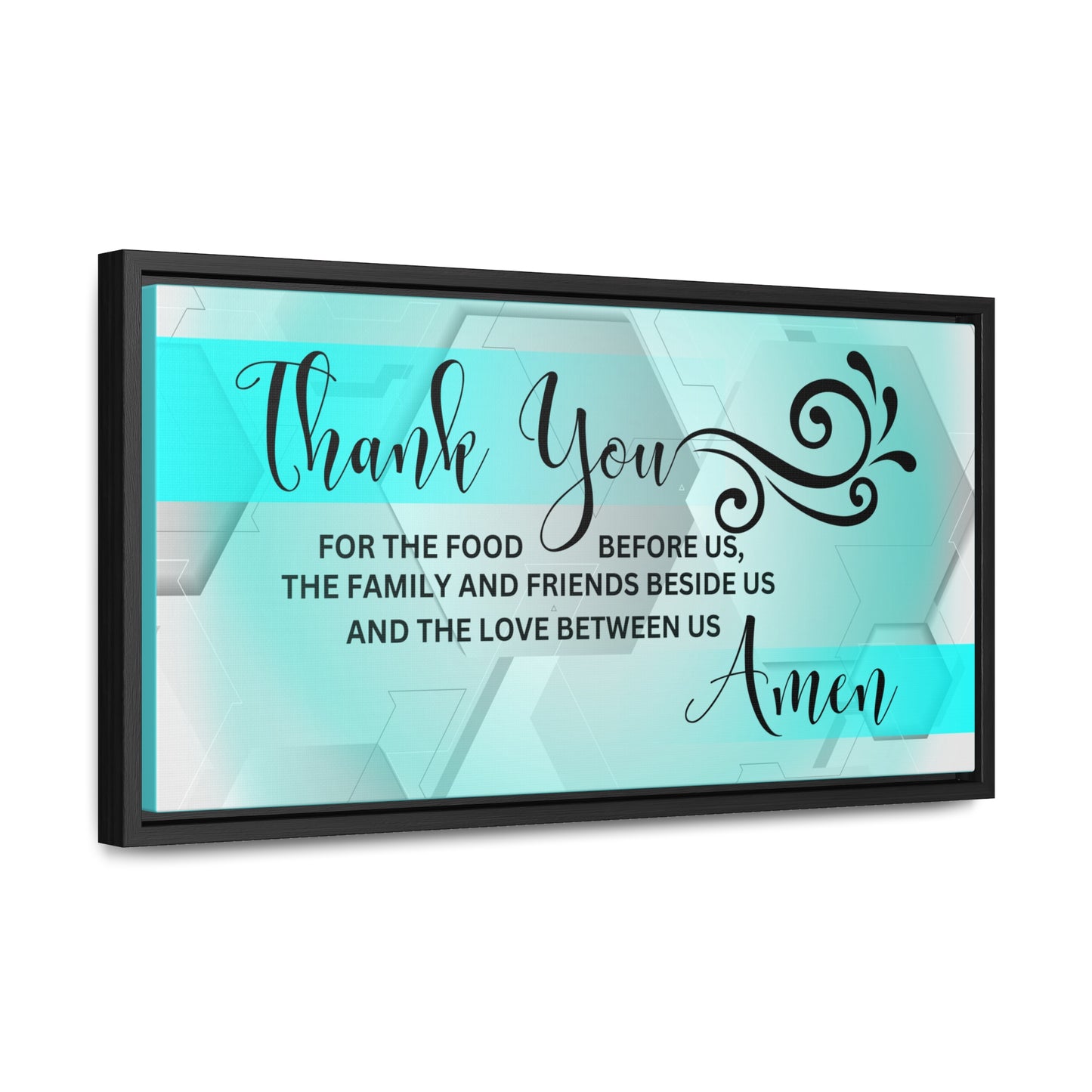 Christian Wall Art: Thank You....Amen (Floating Frame)