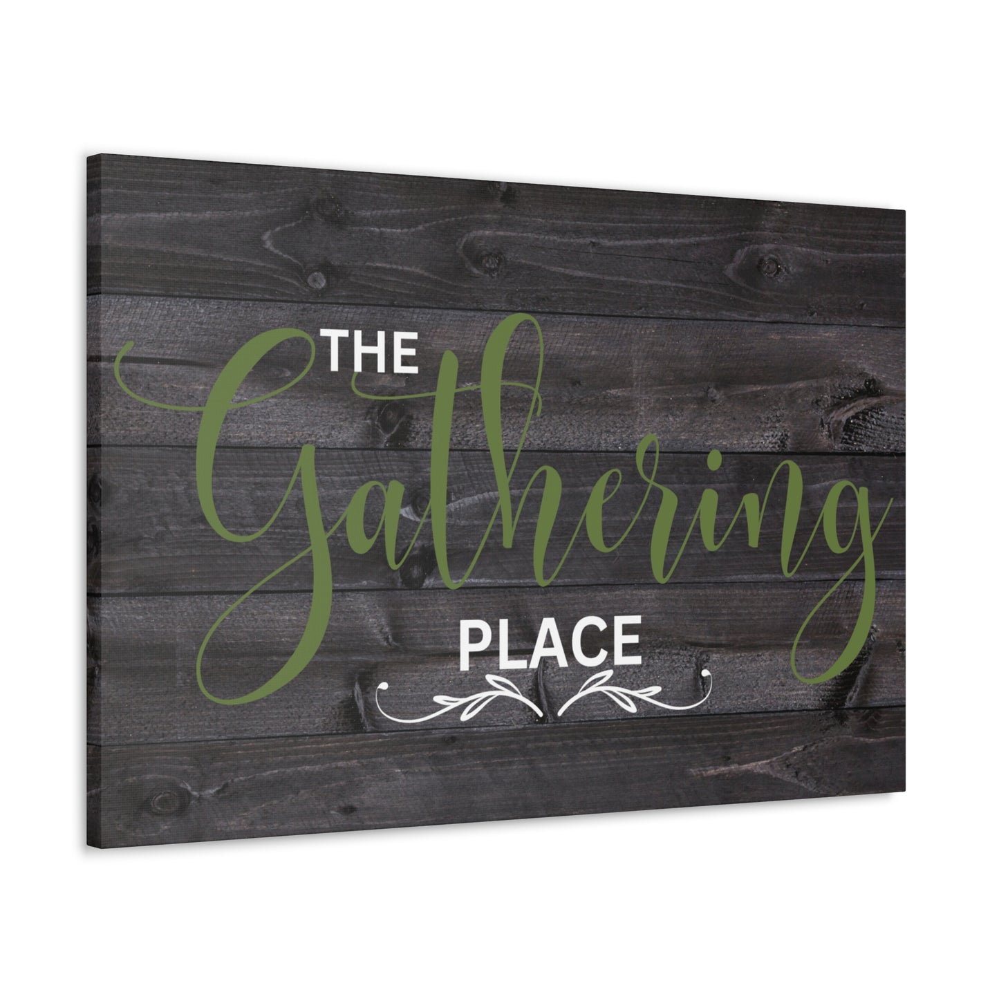 Christian Wall Art: The Gathering Place (Wood Frame Ready to Hang)