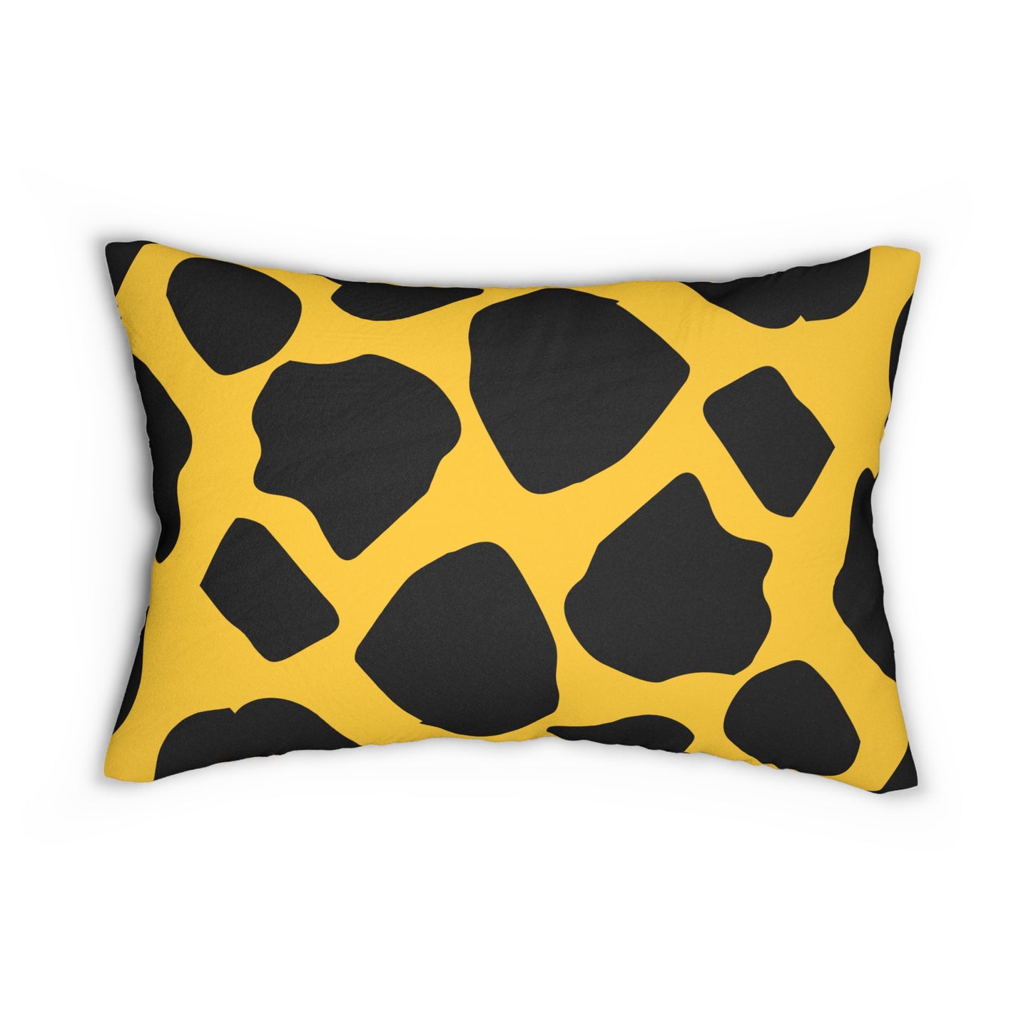 Cow Print Gold Accent Pillow