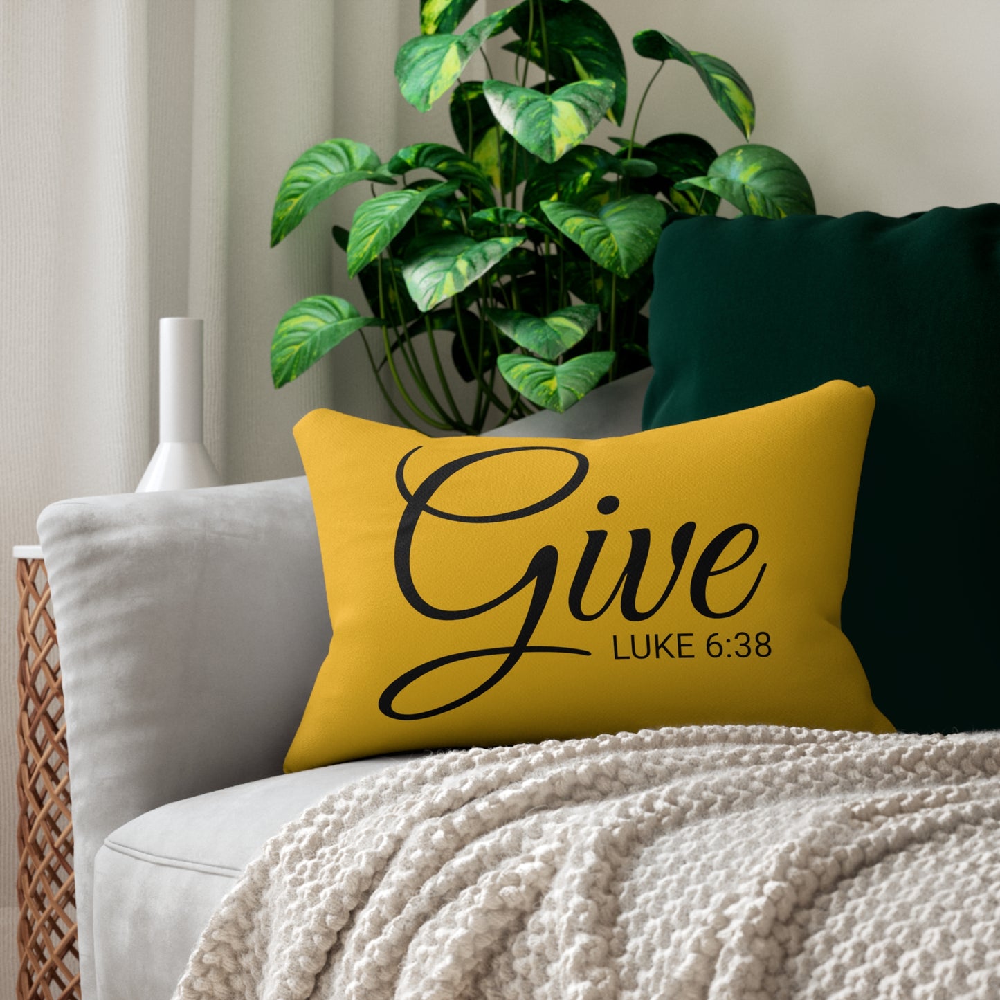 Scripture Give Luke 6:38 Bible Verse Pillow