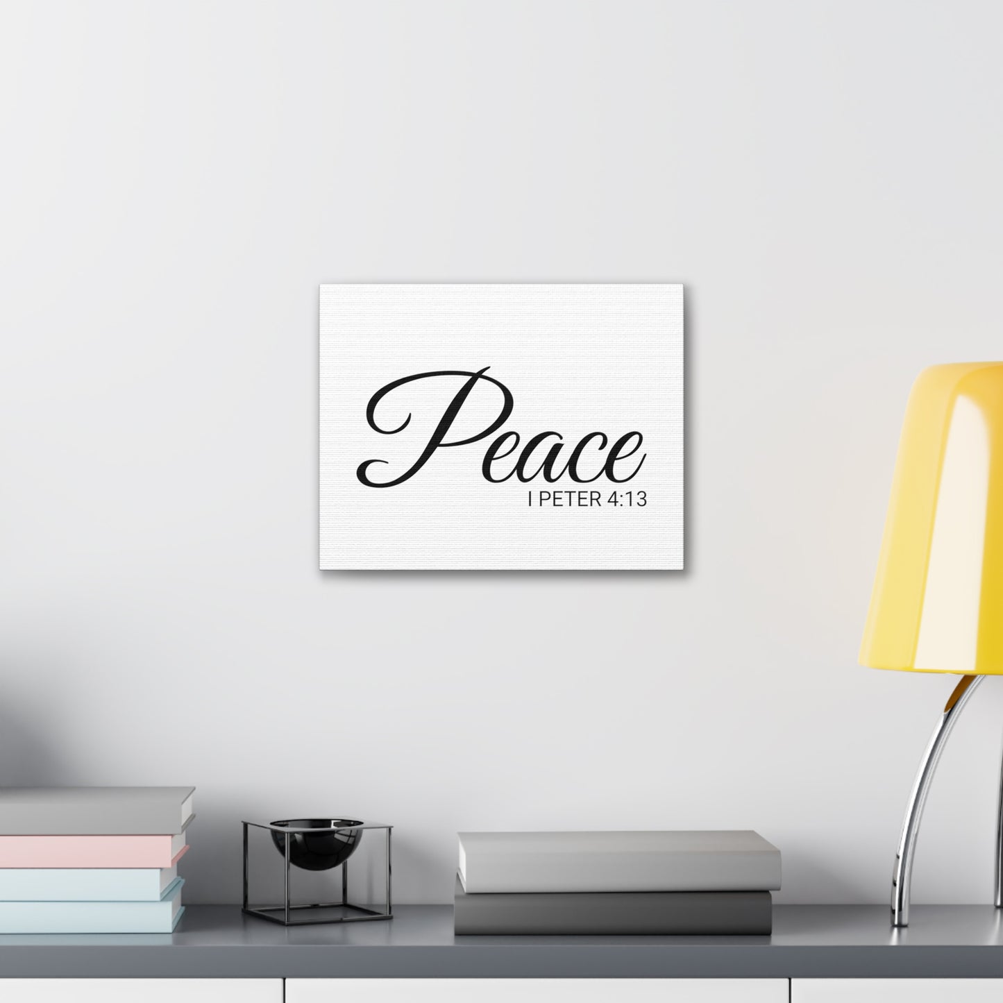 Christian Wall Art "Peace" Verse I Peter 4:13 Ready to Hang Unframed