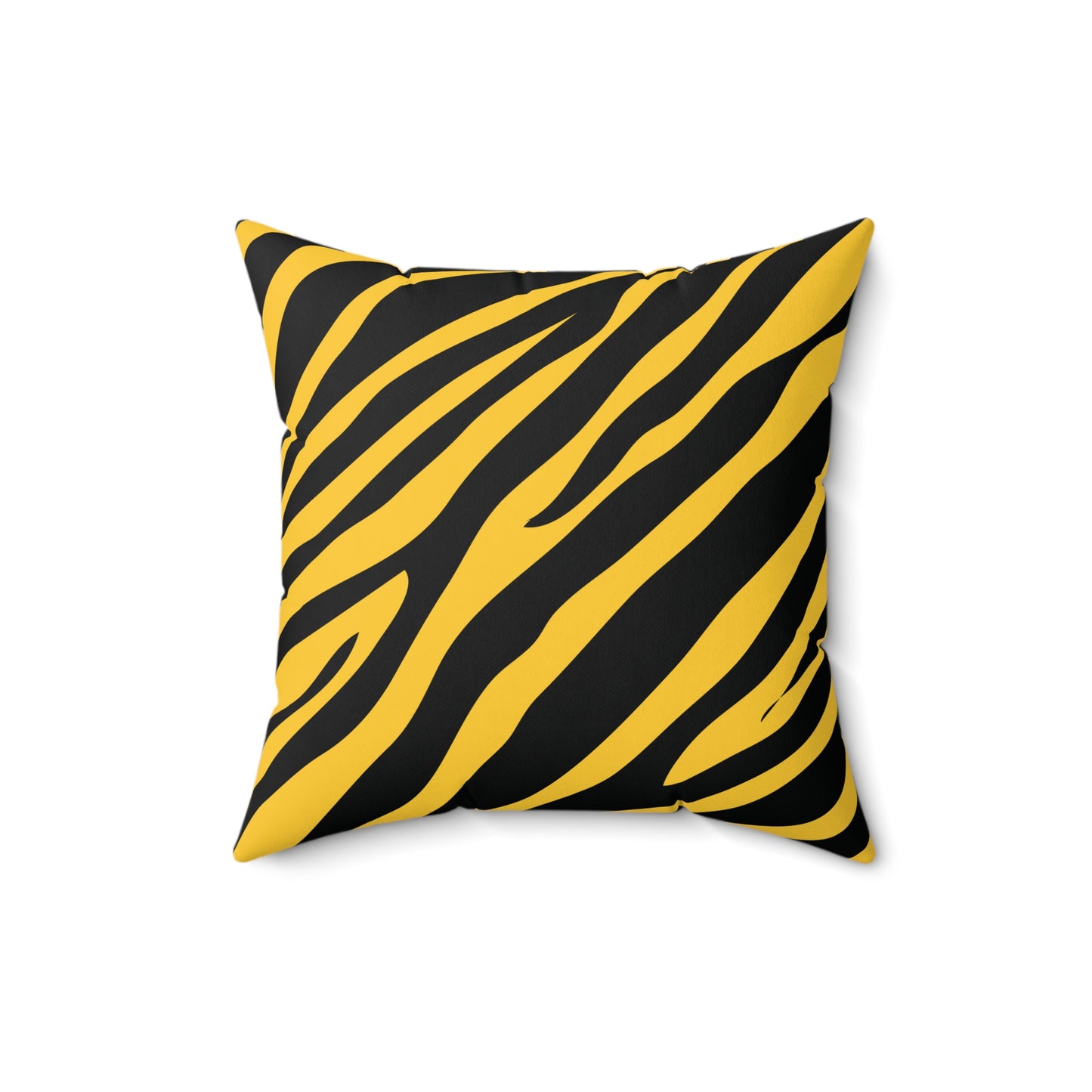 Zebra Print (Dual) Gold Throw Pillow