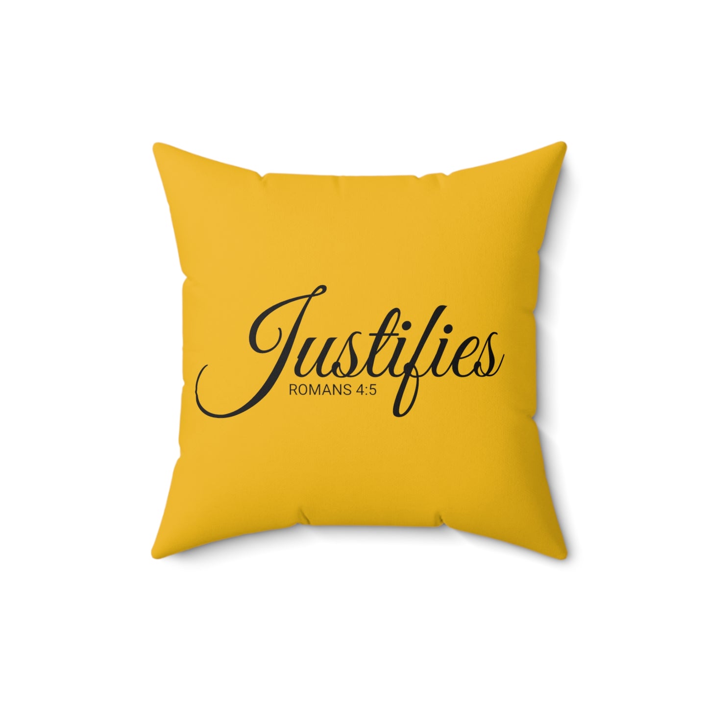 Scripture Justifies Romans 4:5 Bible Verse Pillow