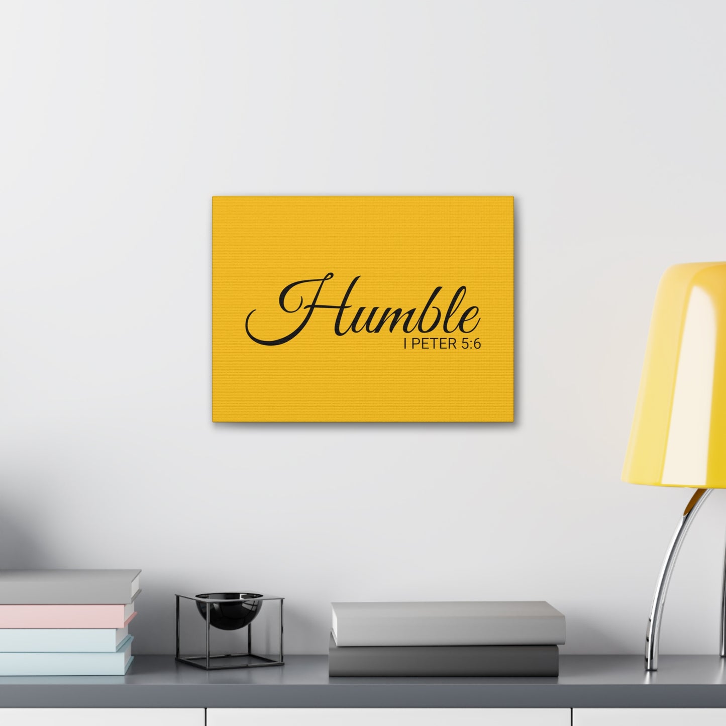 Christian Wall Art "Humble" Verse I Peter 5:6 Ready to Hang Unframed