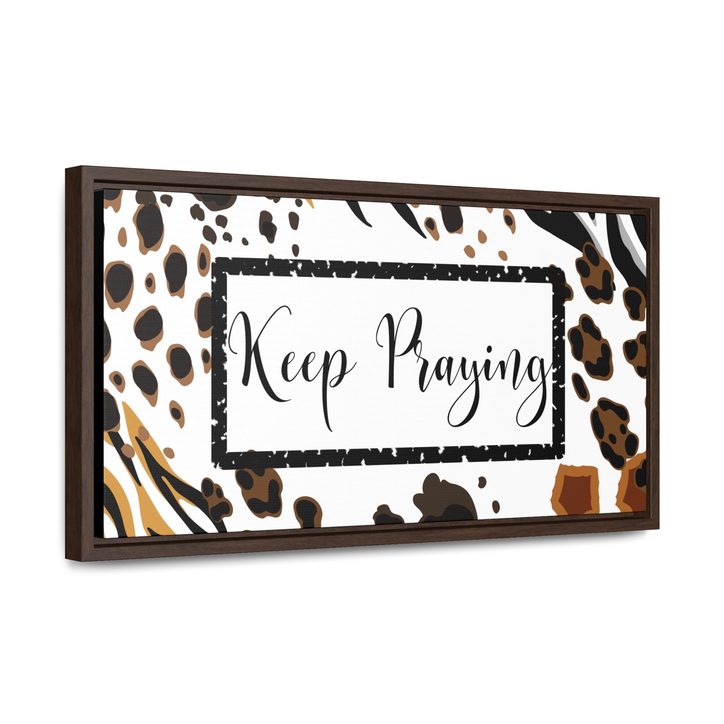 Christian Wall Art: Keep Praying (Floating Frame)