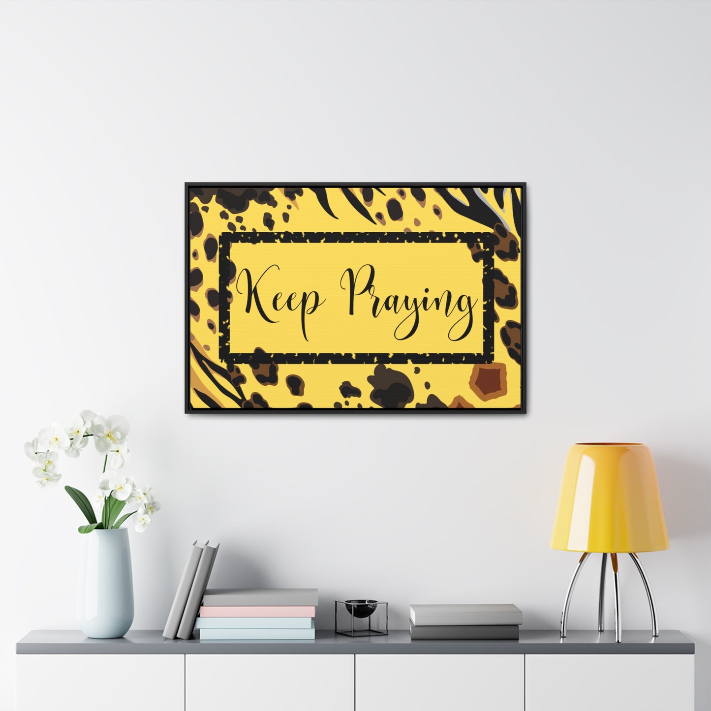 Christian Wall Art: Keep Praying (Floating Frame)