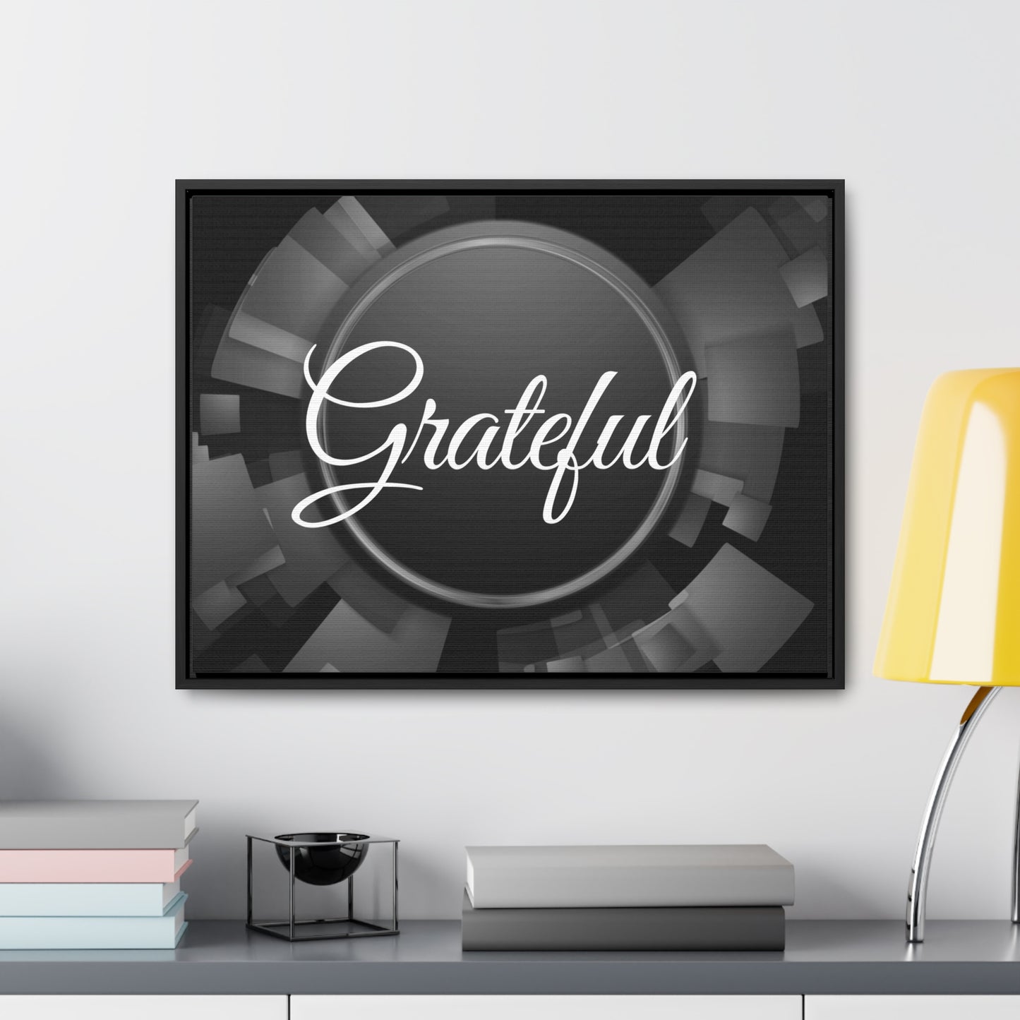 Christian Wall Art: Grateful (Floating Frame)