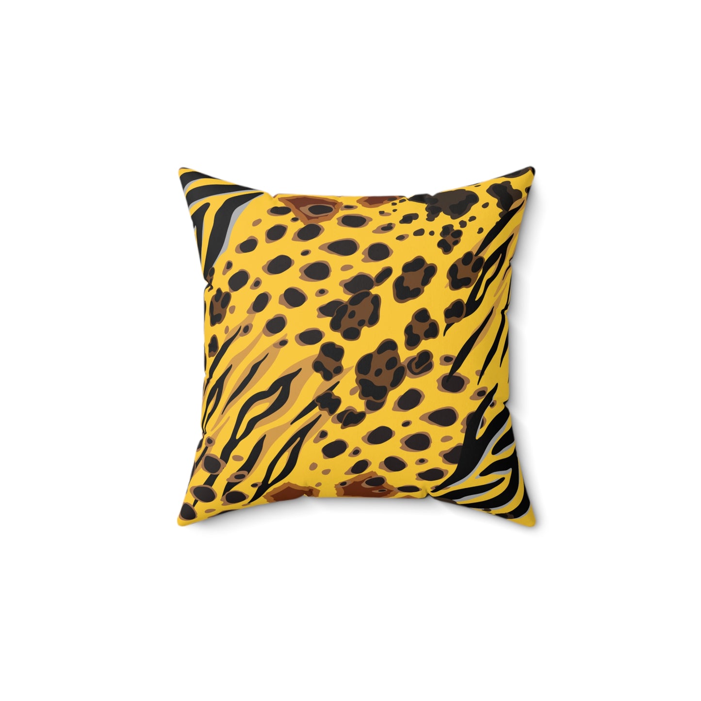 Animal Print Gold Throw Pillow