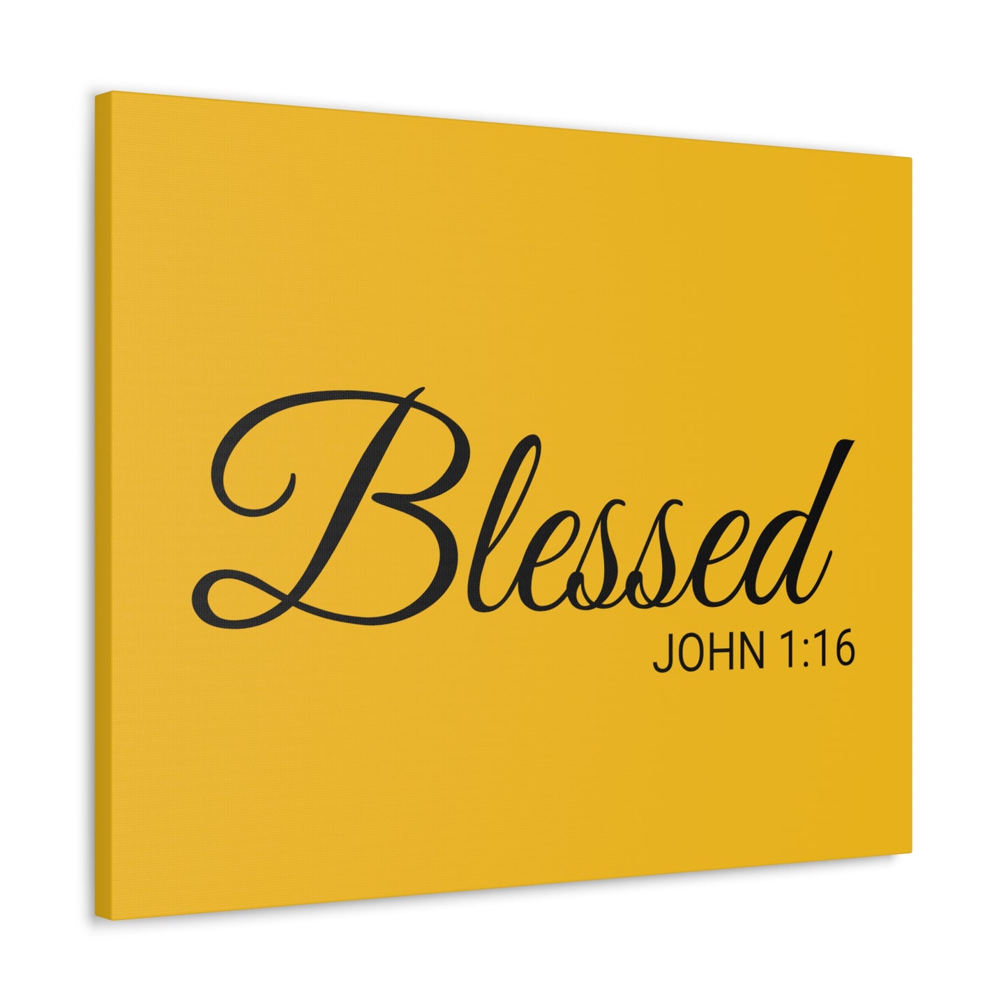 Christian Wall Art "Blessed" Verse John 1:16 - Ready to Hang Unframed