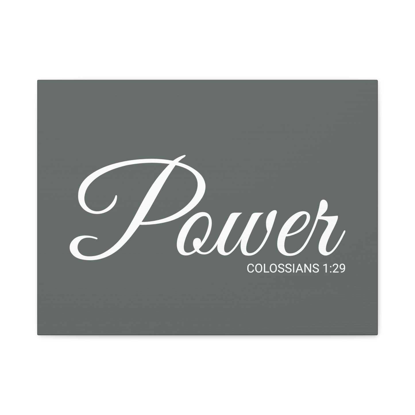 Christian Wall Art "Power" Verse Colossians 1:29 Ready to Hang Unframed