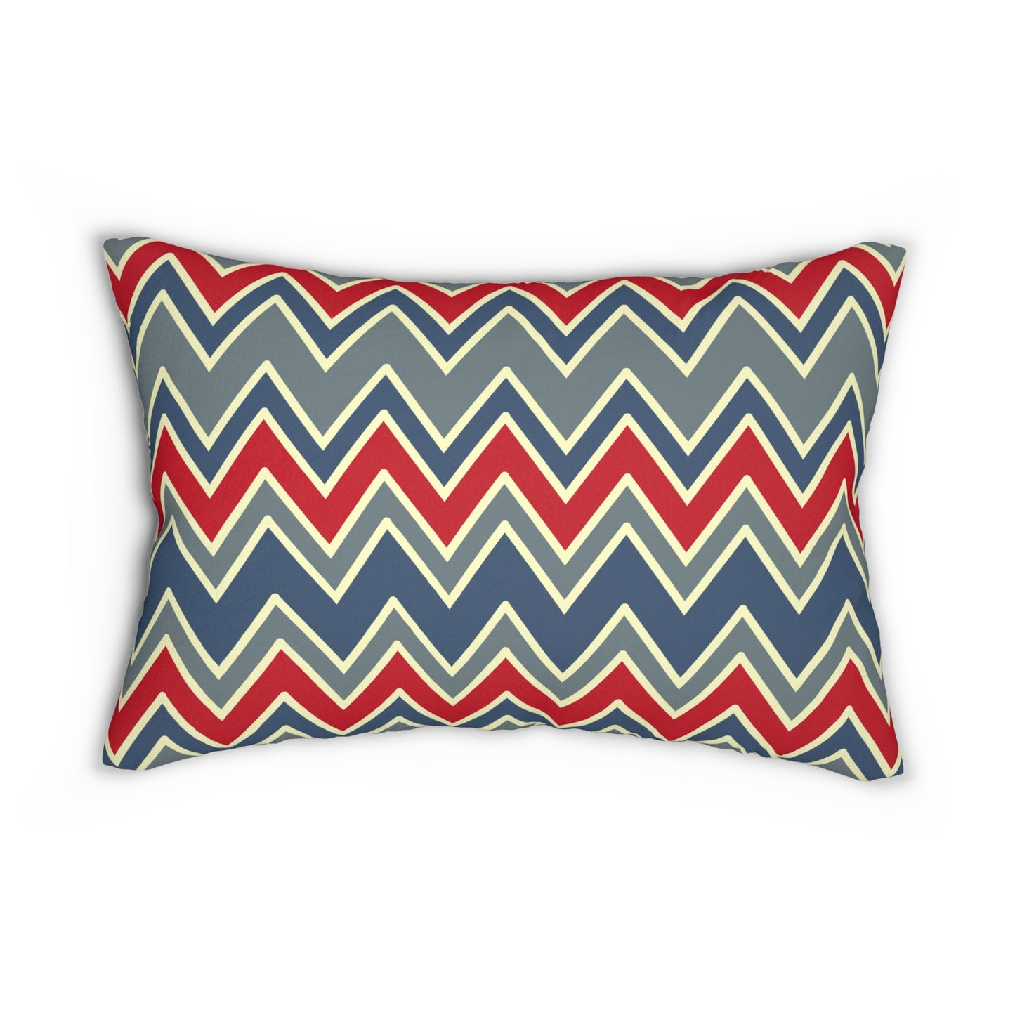 Almohada decorativa en zigzag multicolor 