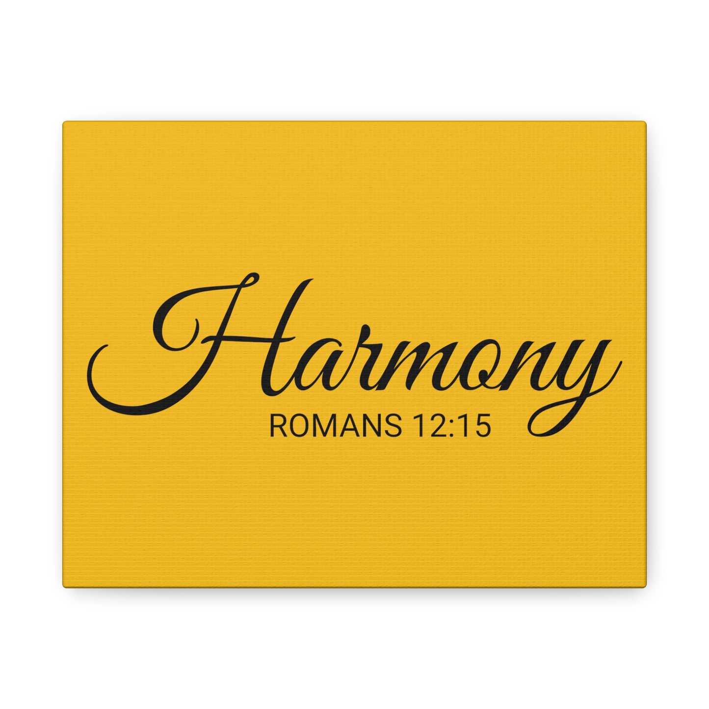 Christian Wall Art "Harmony" Verse Romans 12:15 Ready to Hang Unframed