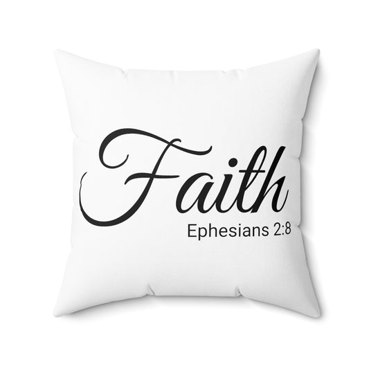 Scripture Faith Ephesians 2:8 Bible Verse Pillow