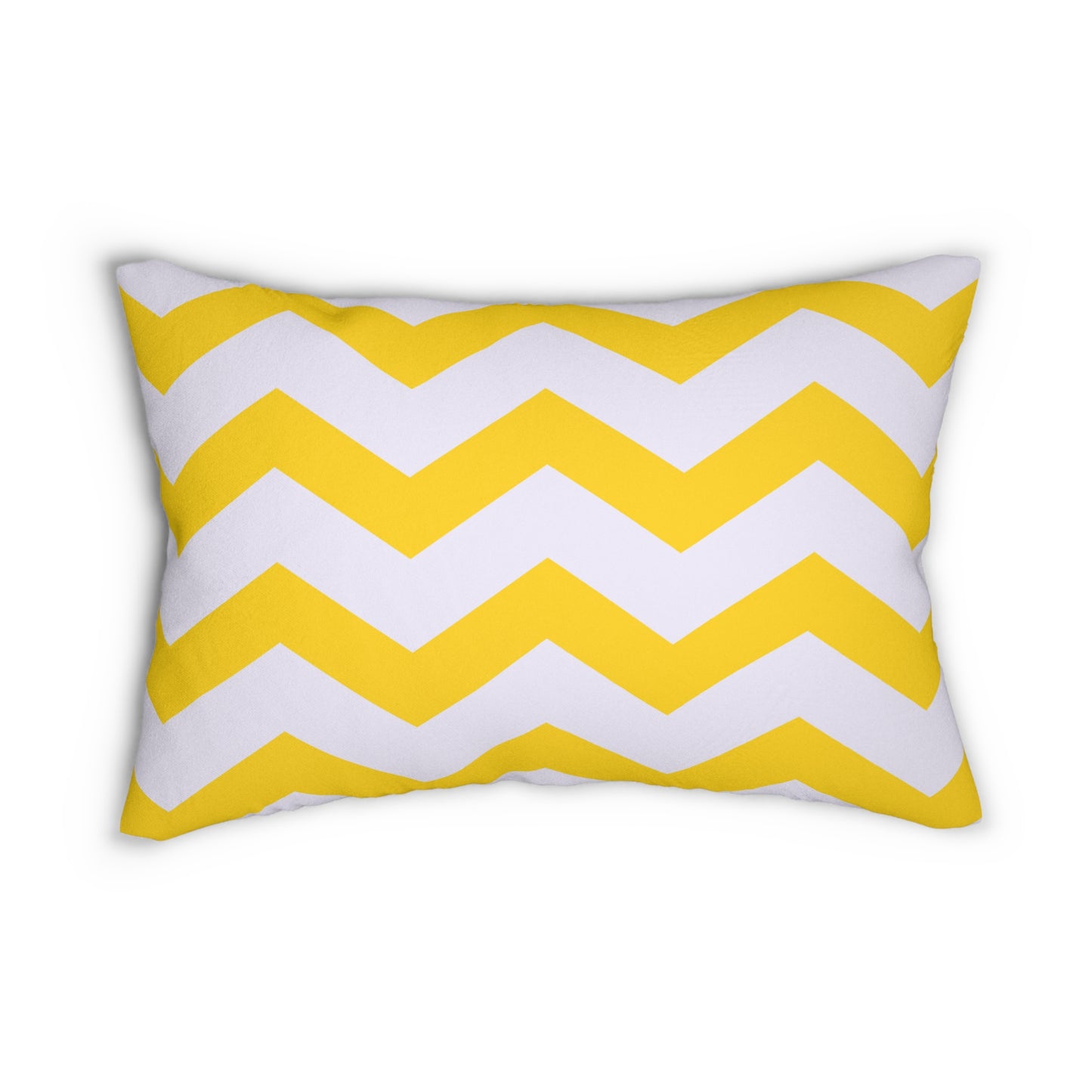 Chevron Yellow and White Accent Pillow