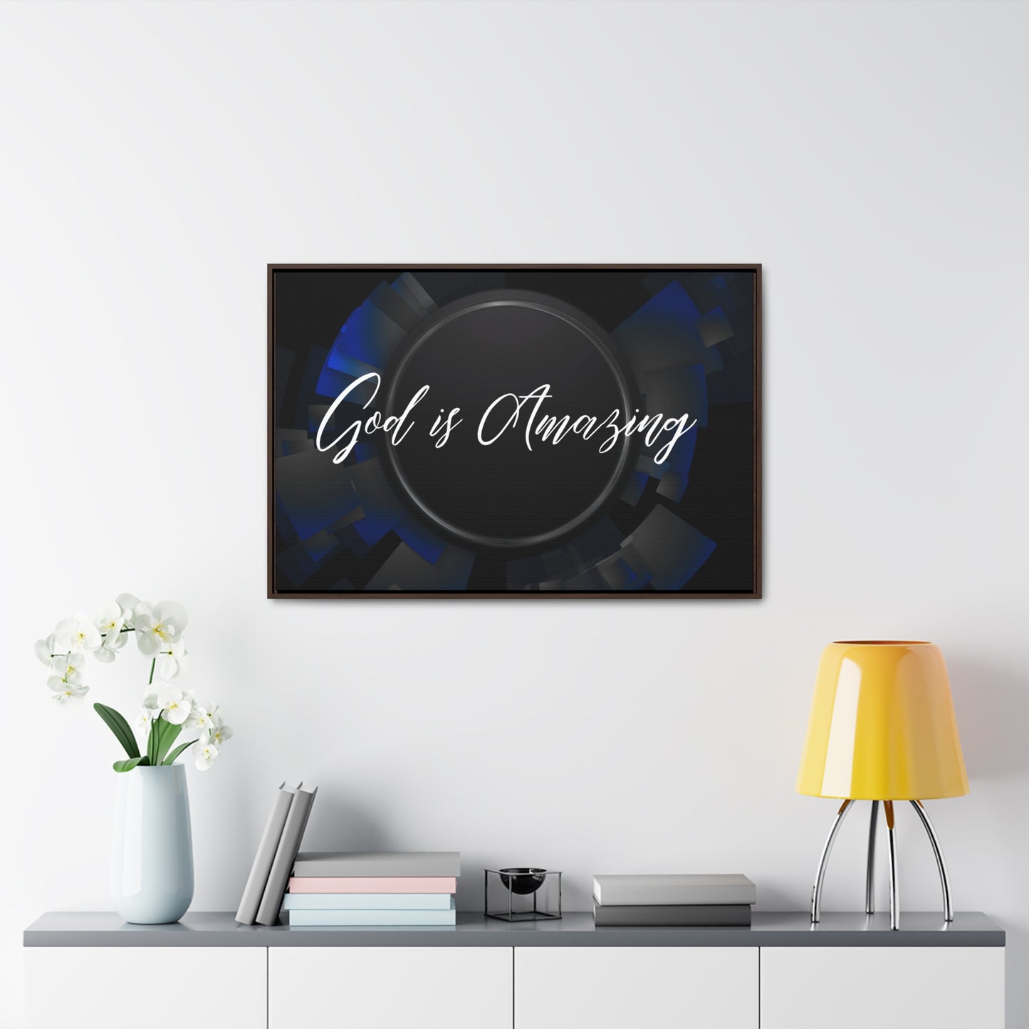 Christian Wall Art: God is Amazing (Floating Frame)