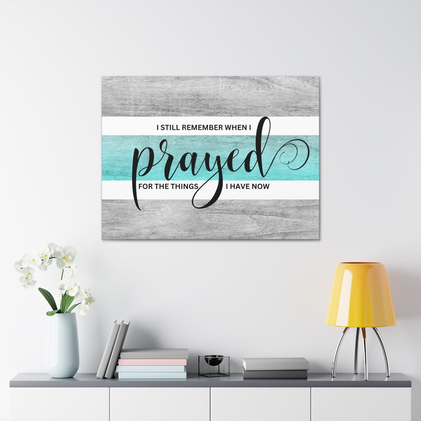 Christian Wall Art: Prayed For (Wood Frame Ready to Hang)