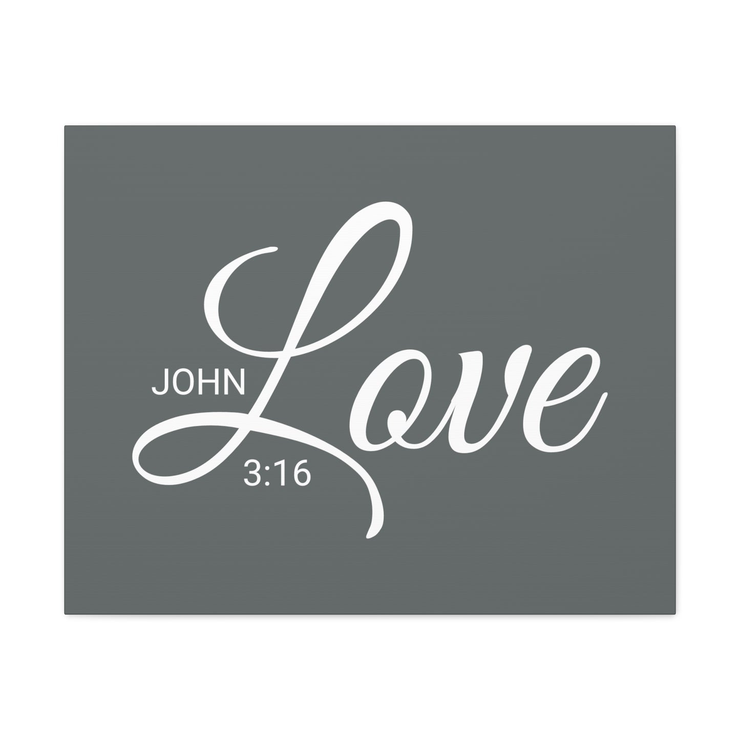 Christian Wall Art "Love" Verse John 3:16 Ready to Hang Unframed