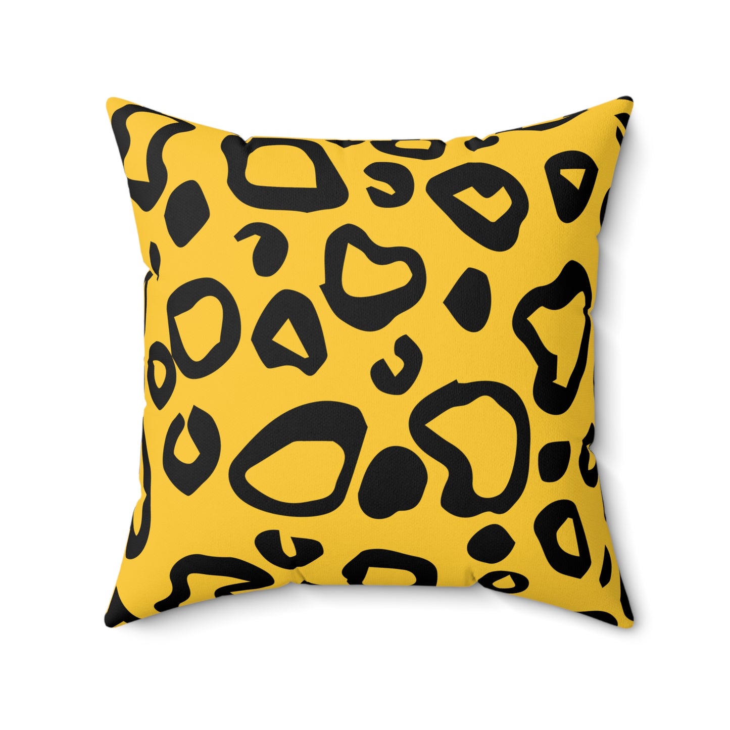 Leopard Print (Dual) Gold Throw Pillow