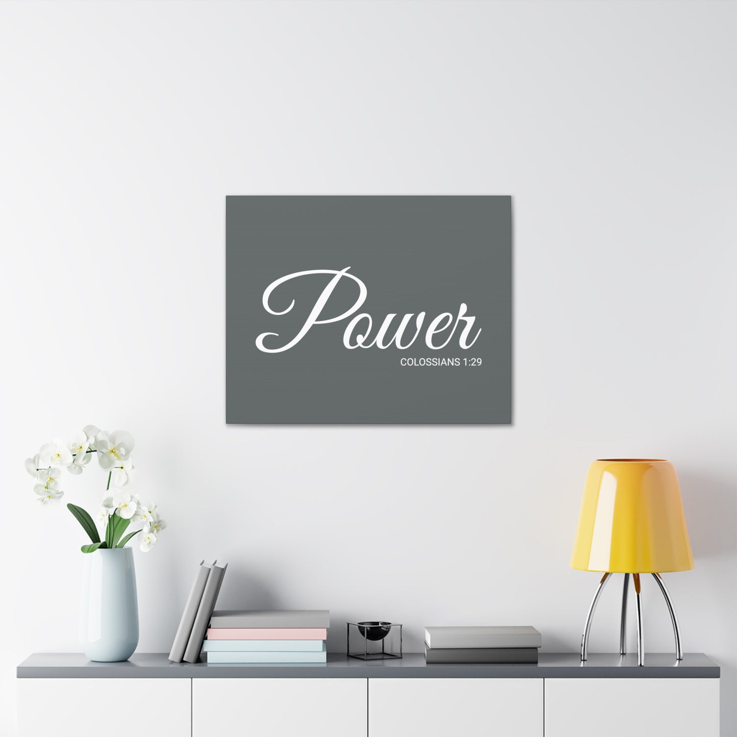 Christian Wall Art "Power" Verse Colossians 1:29 Ready to Hang Unframed