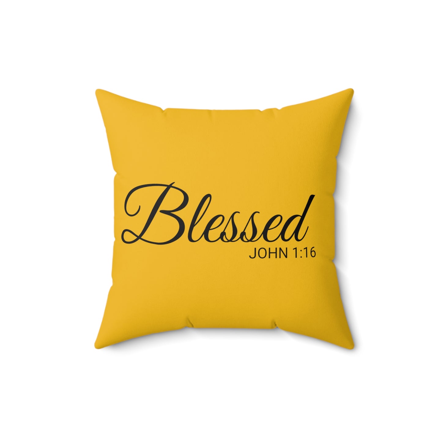 Scripture Blessed John 1:16 Bible Verse Throw Pillow