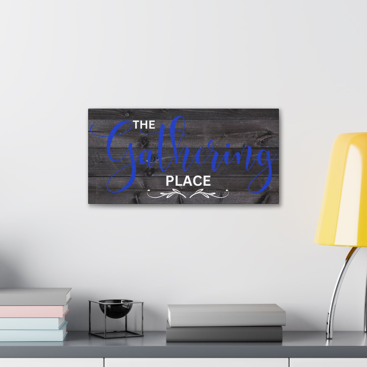 Christian Wall Art: The Gathering Place (Wood Frame Ready to Hang)