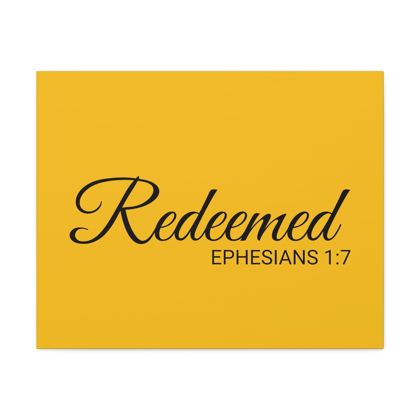 Christian Wall Art "Redeemed" Verse Ephesians 1:7 Ready to Hang Unframed