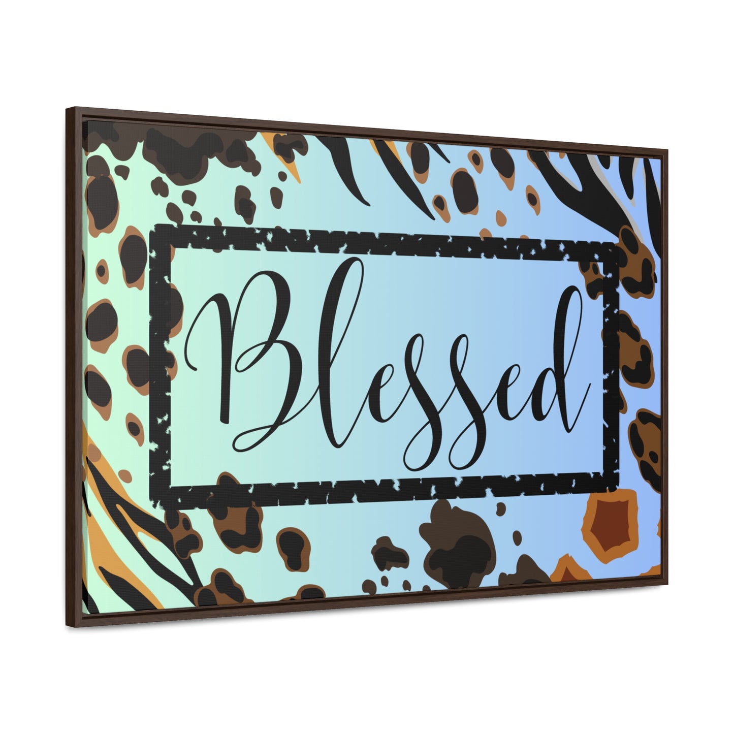 Christian Wall Art: Blessed (Floating Frame)