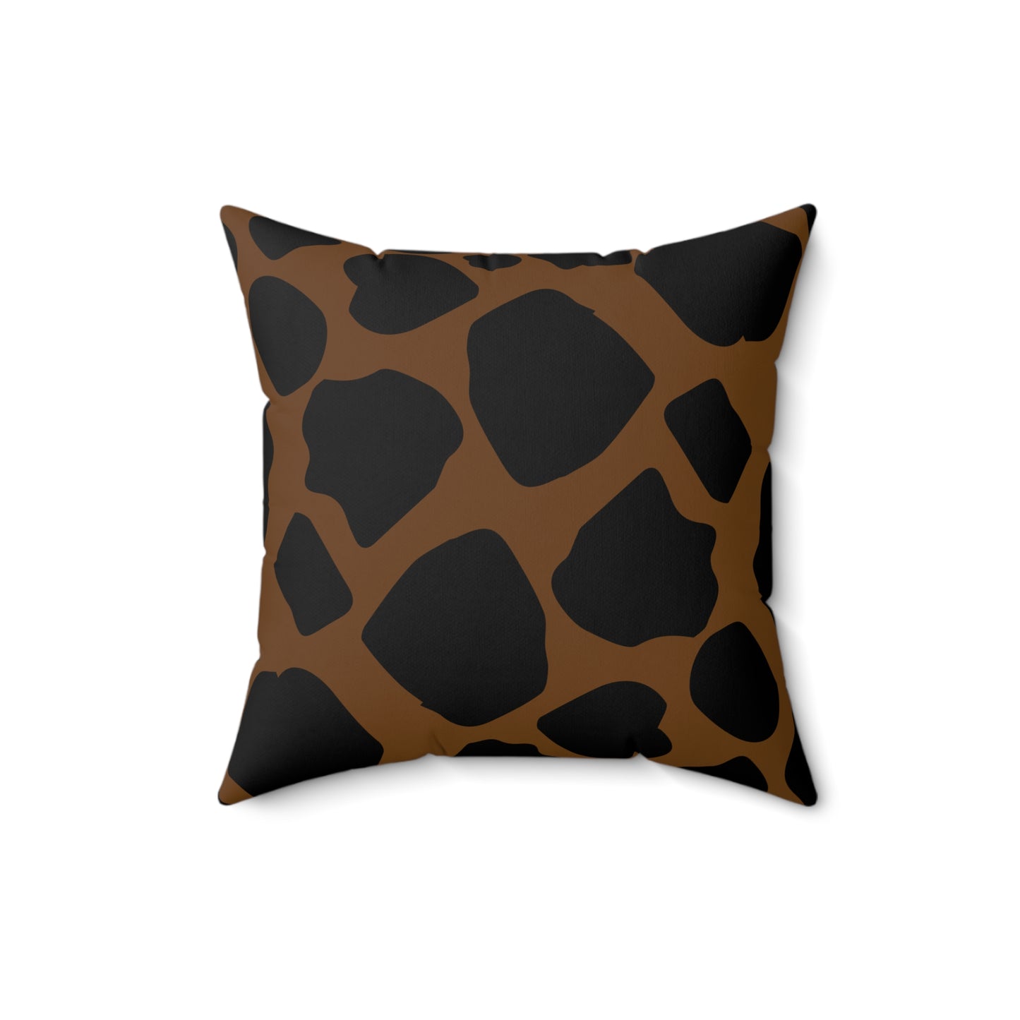 Cow Print Brown Throw Pillow