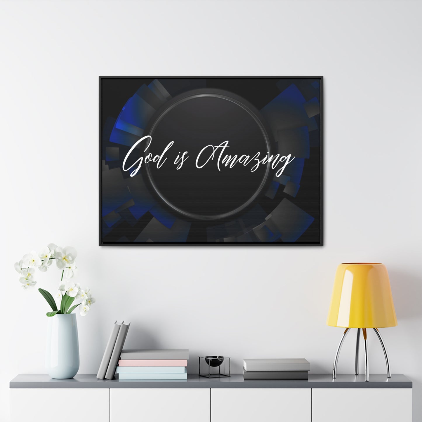 Christian Wall Art: God is Amazing (Floating Frame)