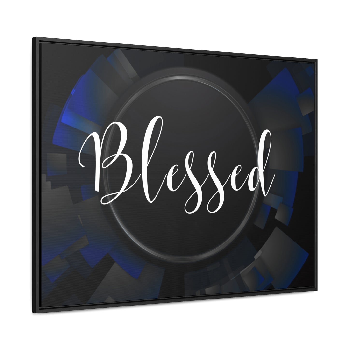 Christian Wall Art: Blessed (Floating Frame)