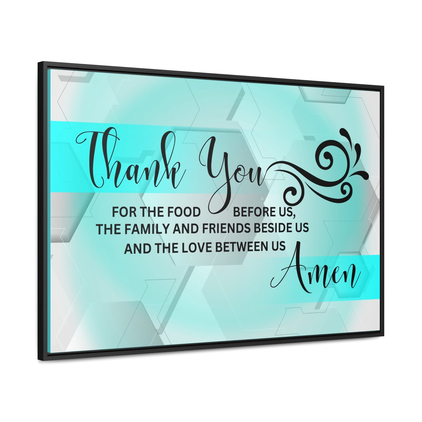 Christian Wall Art: Thank You....Amen (Floating Frame)