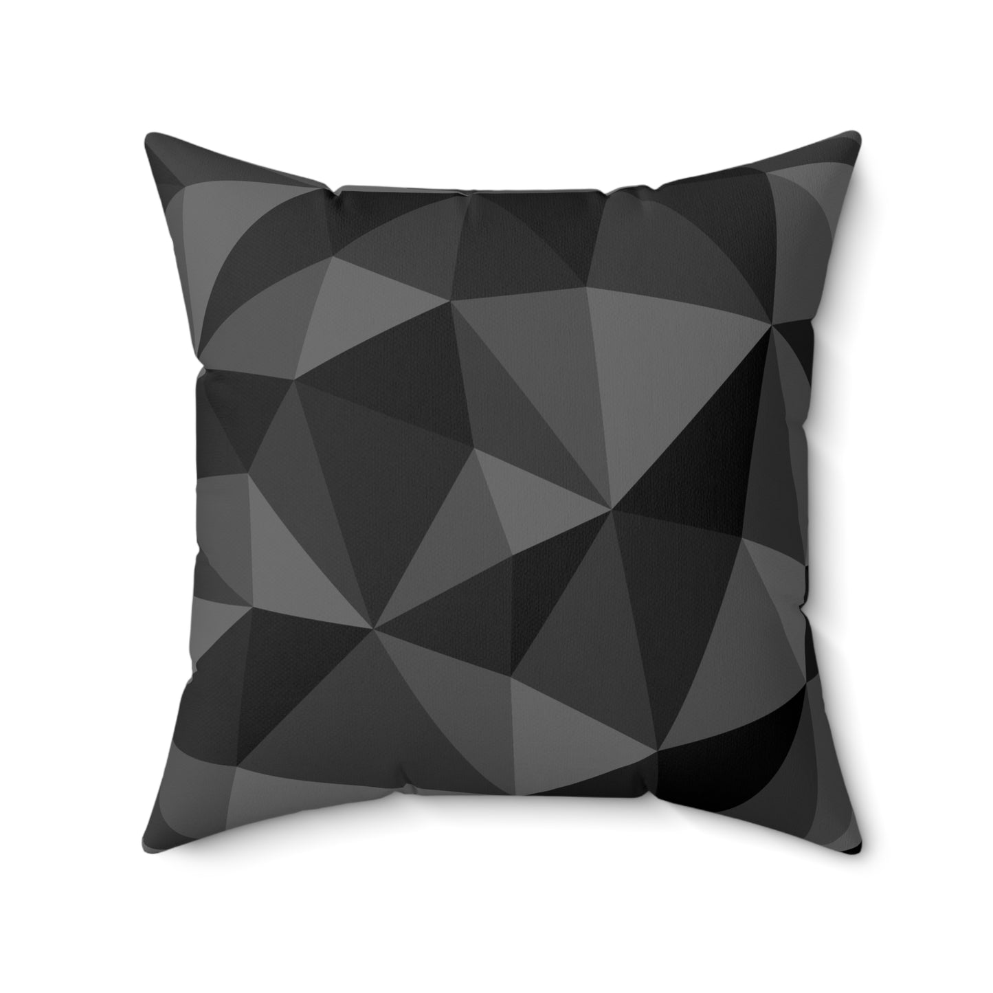 Black and Gray Abstract Throw Pillow