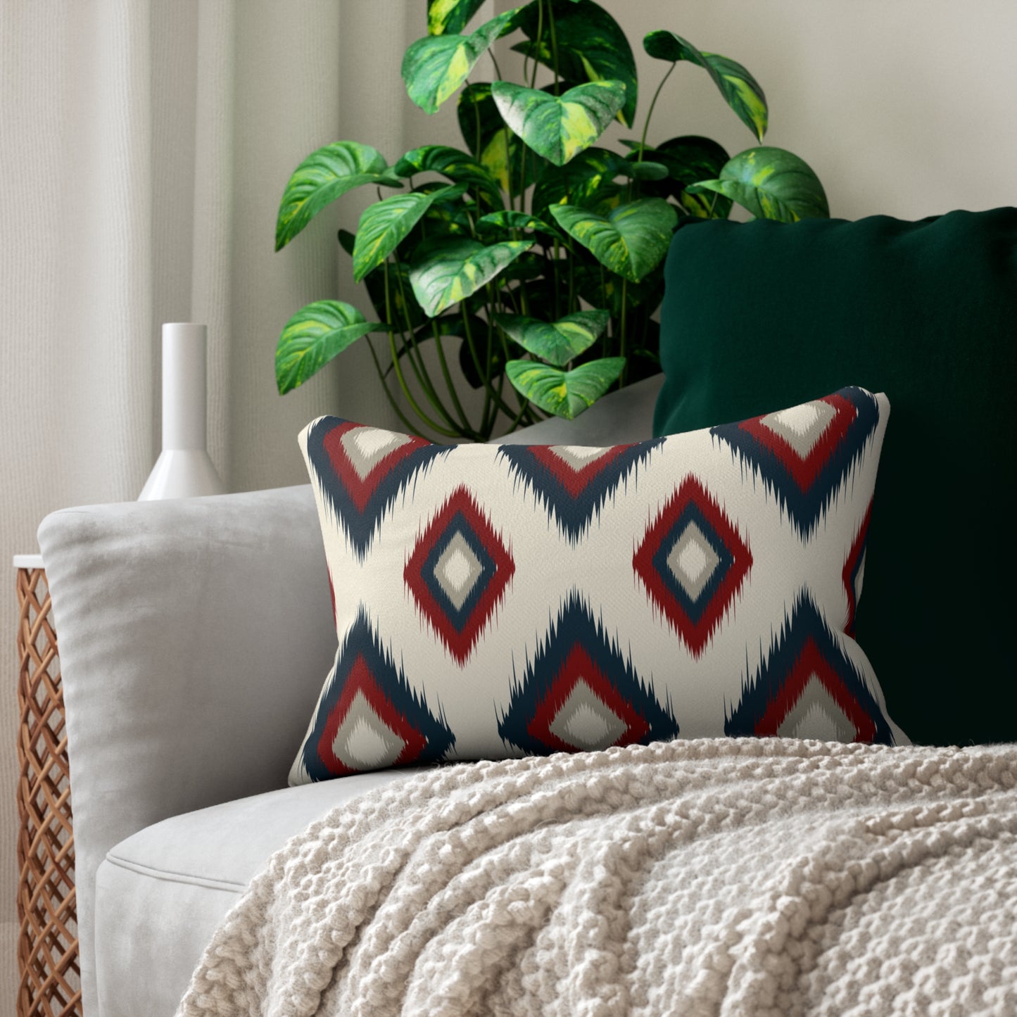 Ikat Style Accent Pillow